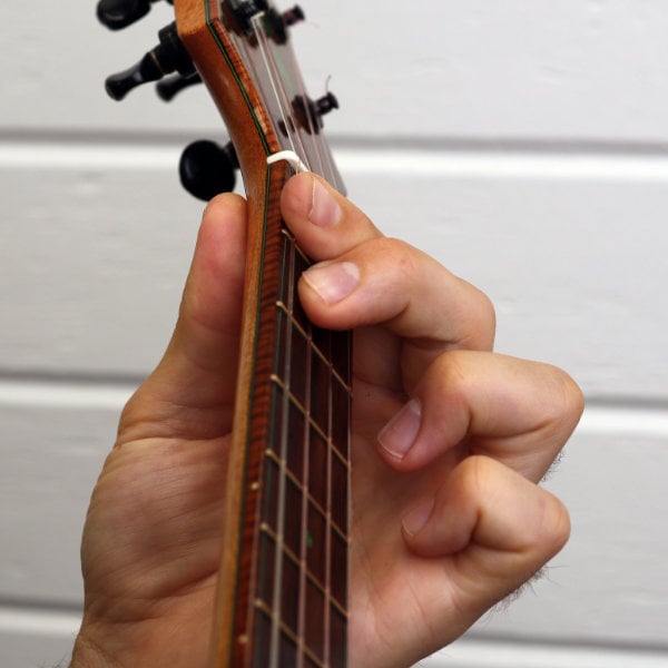 a# Bb dominant 7 ukulele chord fingering